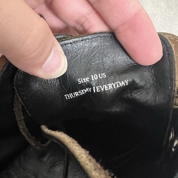 Thursday Boot Company Diplomat Mens 10 Moc Toe Brown Workwear Boots Shoes - Picture 6 of 7